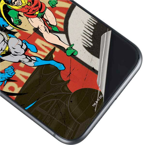 DC Comics Batman and Robin Vintage Action Pose iPhone 11 Skin